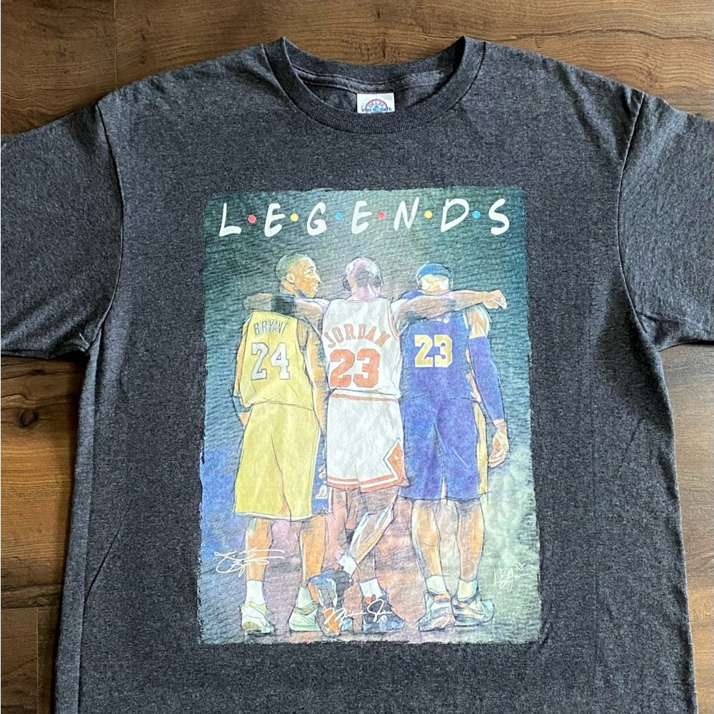 NBA Legends Gray Graphic Tee Size M - Picture 3 of 4